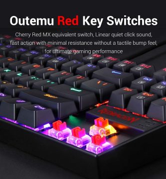 Teclado Mecánico Redragon K552 Rainbow KUMARA